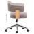 Scaun de masă pivotant gri taupe lemn curbat/material textil GartenMobel Dekor
