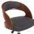 Scaun de birou pivotant, gri, lemn curbat și material textil GartenMobel Dekor