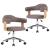 Scaune pivotante, 2 buc., gri taupe, lemn curbat & textil GartenMobel Dekor