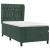 Pat box spring cu saltea, verde închis, 100x200 cm, catifea GartenMobel Dekor