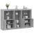 Servantă cu lumini LED, gri beton, 162x37x100 cm GartenMobel Dekor