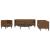Set canapele Chesterfield cu 3 locuri, maro piele întoarsă eco. GartenMobel Dekor