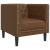 Set canapele Chesterfield cu 3 locuri, maro piele întoarsă eco. GartenMobel Dekor