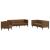Set canapele Chesterfield cu 3 locuri, maro piele întoarsă eco. GartenMobel Dekor