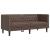 Set canapele Chesterfield cu 2 locuri, maro, piele eco. GartenMobel Dekor