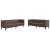 Set canapele Chesterfield cu 2 locuri, maro, piele eco. GartenMobel Dekor