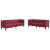 Set canapele Chesterfield cu 2 locuri roșu vin piele eco. GartenMobel Dekor