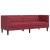Set canapele Chesterfield cu 2 locuri roșu vin piele eco. GartenMobel Dekor