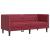 Set canapele Chesterfield cu 2 locuri roșu vin piele eco. GartenMobel Dekor