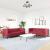 Set canapele Chesterfield cu 2 locuri roșu vin piele eco. GartenMobel Dekor