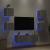 Comode TV de perete cu lumini LED, 5 piese, gri sonoma GartenMobel Dekor