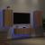 Comode TV de perete cu lumini LED, 3 piese, stejar sonoma GartenMobel Dekor