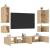 Comode TV de perete cu lumini LED, 6 piese, stejar sonoma GartenMobel Dekor