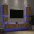 Comode TV de perete cu lumini LED, 6 piese, stejar sonoma GartenMobel Dekor