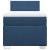 Pat box spring cu saltea, albastru, 100x200 cm, textil GartenMobel Dekor