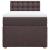 Pat box spring cu saltea, maro închis, 100x200 cm, textil GartenMobel Dekor
