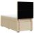 Pat box spring cu saltea, crem, 100x200 cm, textil GartenMobel Dekor