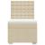 Pat box spring cu saltea, crem, 100x200 cm, textil GartenMobel Dekor