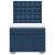 Pat box spring cu saltea, albastru, 100x200 cm, textil GartenMobel Dekor