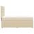 Pat box spring cu saltea, crem, 100x200 cm, textil GartenMobel Dekor