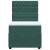 Pat box spring cu saltea, verde închis, 100x200 cm, catifea GartenMobel Dekor
