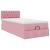 Cadru de pat otoman cu saltea roz 100x200cm catifea GartenMobel Dekor