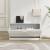 Bancheta pantofar, alb extralucios, 80x24x45 cm, lemn compozit GartenMobel Dekor