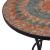 Masă de bistro mozaic, portocaliu/gri, 60 cm, ceramică GartenMobel Dekor