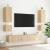Comodă TV de perete cu lumini LED, stejar sonoma, 100x35x31 cm GartenMobel Dekor