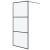 Perete cabină duș walk-in negru 90x195 cm sticlă ESG mată GartenMobel Dekor