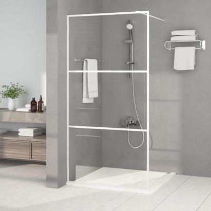 Paravan duș walk-in, alb, 100x195 cm, sticlă ESG transparentă GartenMobel Dekor