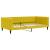 Pat de zi cu extensie și sertare, galben, 100x200 cm, catifea GartenMobel Dekor