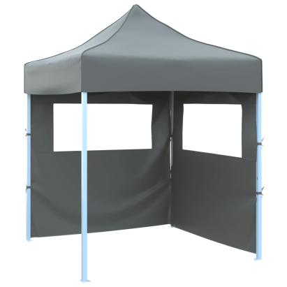 Cort de petrecere pliabil cu 2 pereți, antracit, 2 x 2 m, oțel GartenMobel Dekor