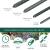 Set 20 araci/suport pentru rosii, castraveti, fasole, metal + PVC, verde, 75x0.8 cm GartenVIP DiyLine