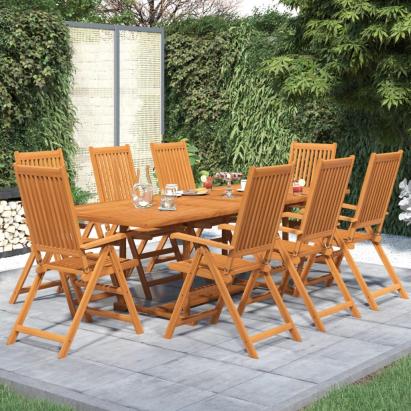 Set mobilier de grădină, 9 piese, lemn masiv de acacia GartenMobel Dekor