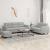 Set de canapele cu perne, 3 piese, gri deschis, microfibră GartenMobel Dekor