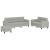 Set de canapele cu perne, 3 piese, gri deschis, microfibră GartenMobel Dekor