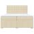 Pat box spring cu saltea, crem, 200x200 cm, textil GartenMobel Dekor