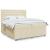 Pat box spring cu saltea, crem, 200x200 cm, textil GartenMobel Dekor