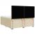 Pat box spring cu saltea, crem, 200x200 cm, textil GartenMobel Dekor