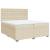 Pat box spring cu saltea, crem, 200x200 cm, textil GartenMobel Dekor