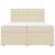 Pat box spring cu saltea, crem, 200x200 cm, textil GartenMobel Dekor