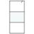 Perete cabină duș walk-in negru 90x195 cm sticlă ESG semi-mată GartenMobel Dekor