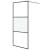 Perete cabină duș walk-in negru 90x195 cm sticlă ESG semi-mată GartenMobel Dekor
