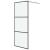Perete cabină duș walk-in negru 80x195 cm sticlă ESG mată GartenMobel Dekor
