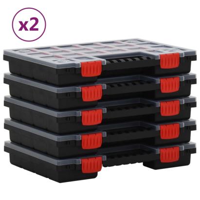 Cutii de organizare, 10 buc., 34,5x25x5 cm, polipropilenă GartenMobel Dekor