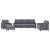Set de canapele cu perne, 4 piese, gri închis, catifea GartenMobel Dekor