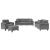Set de canapele cu perne, 4 piese, gri închis, microfibră GartenMobel Dekor