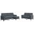 Set de canapele cu perne, 3 piese, gri închis, catifea GartenMobel Dekor