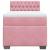 Pat box spring cu saltea, roz, 90x200 cm, catifea GartenMobel Dekor